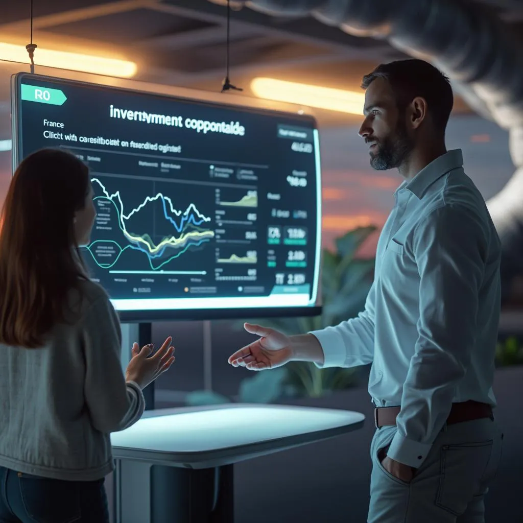Interface utilisateur futuriste avec IA